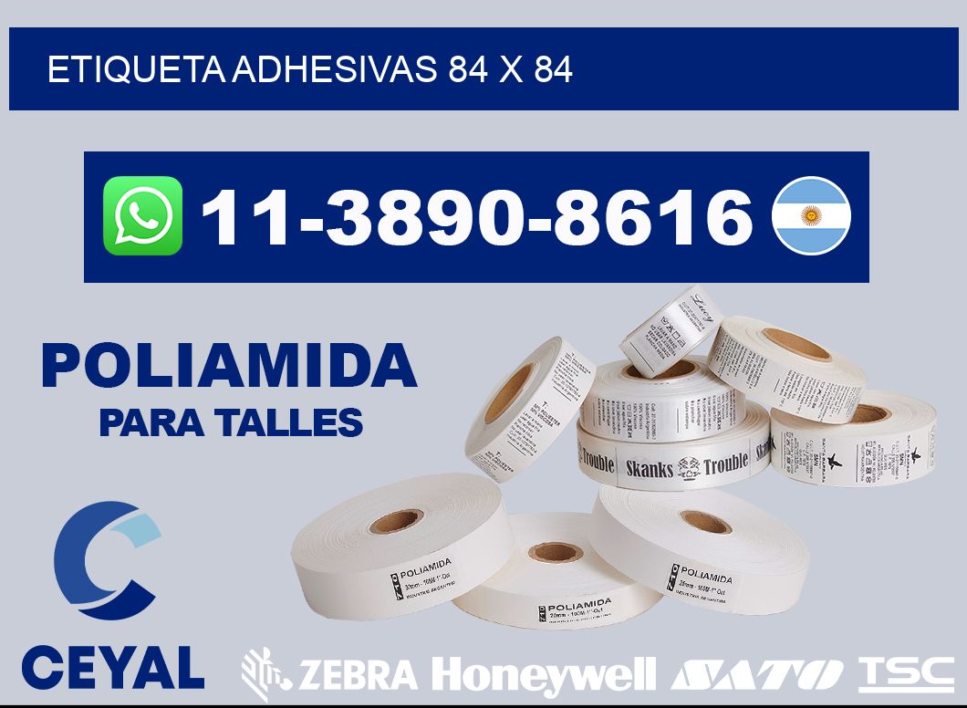 etiqueta adhesivas 84 x 84