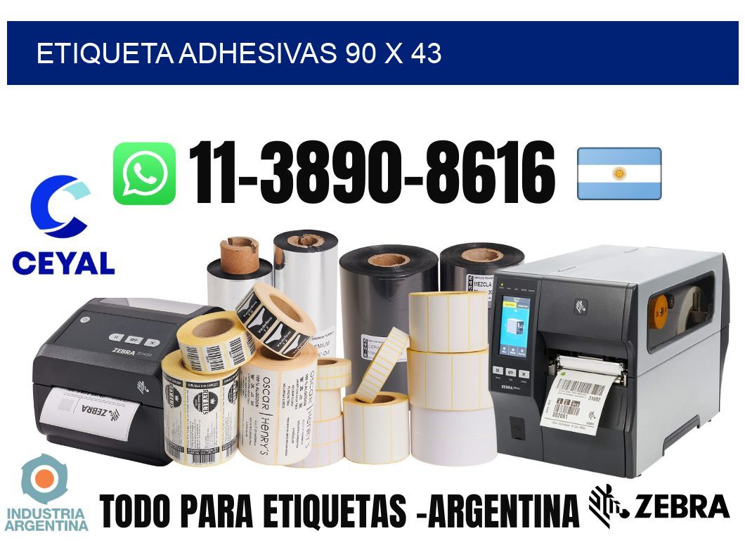 etiqueta adhesivas 90 x 43