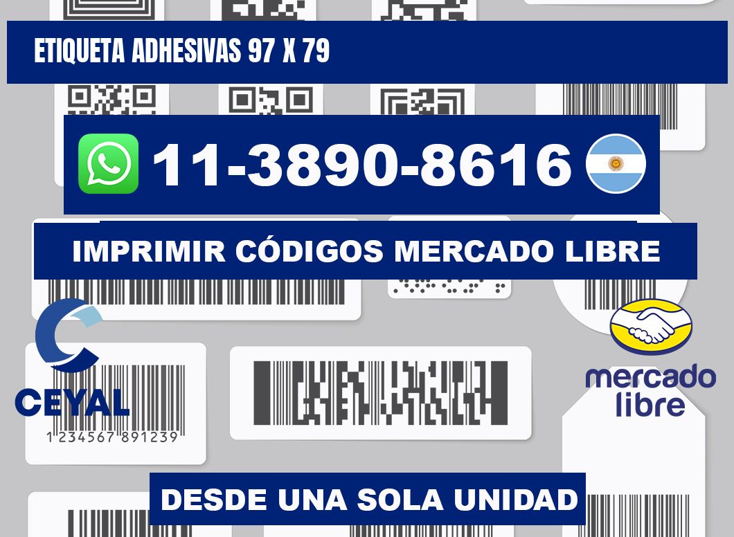 etiqueta adhesivas 97 x 79