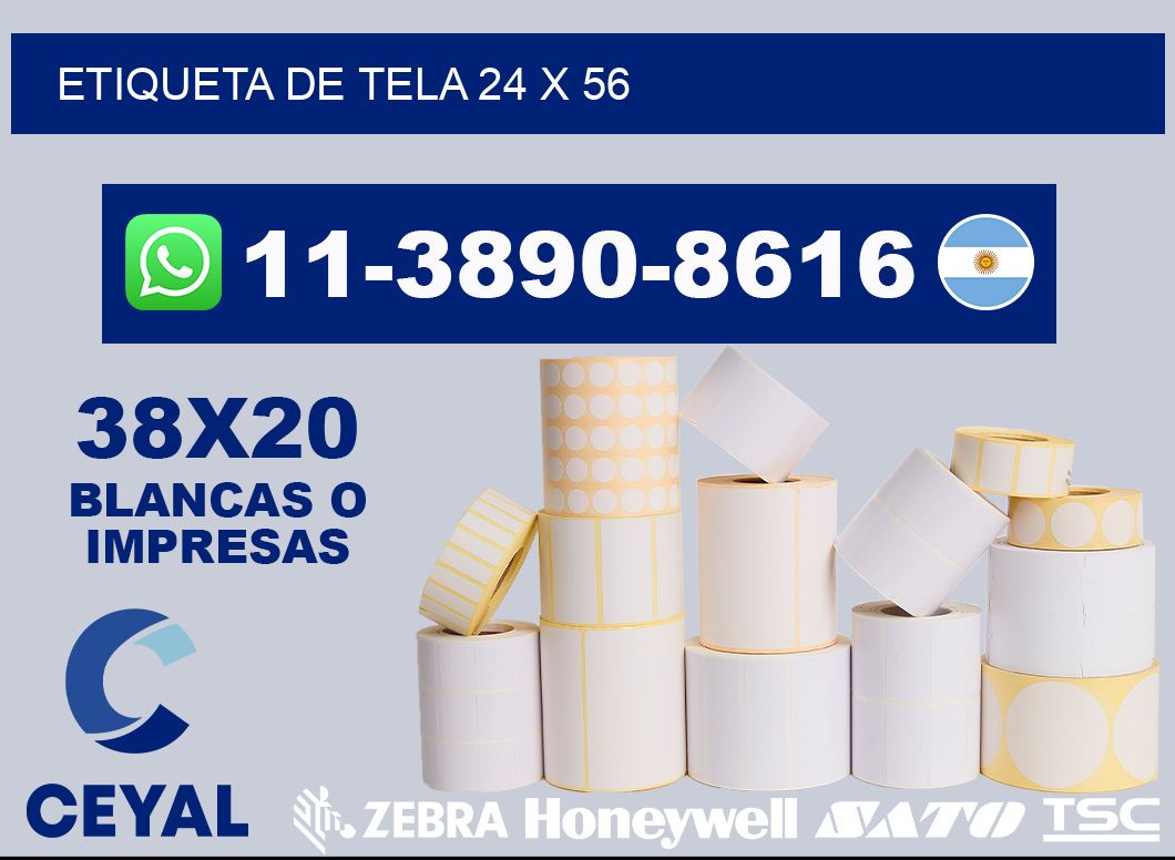 etiqueta de tela 24 x 56