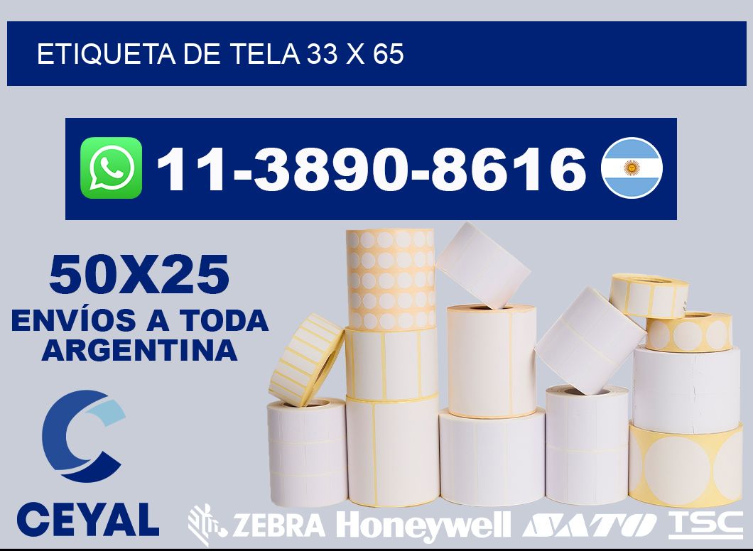 etiqueta de tela 33 x 65