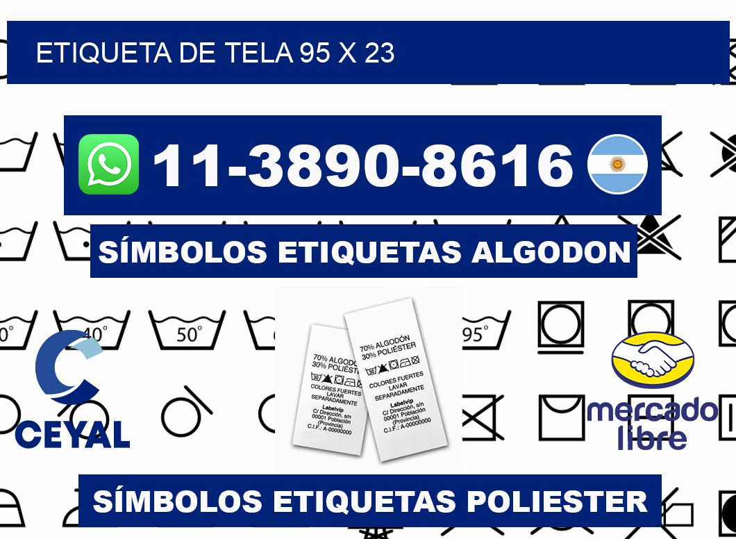 etiqueta de tela 95 x 23