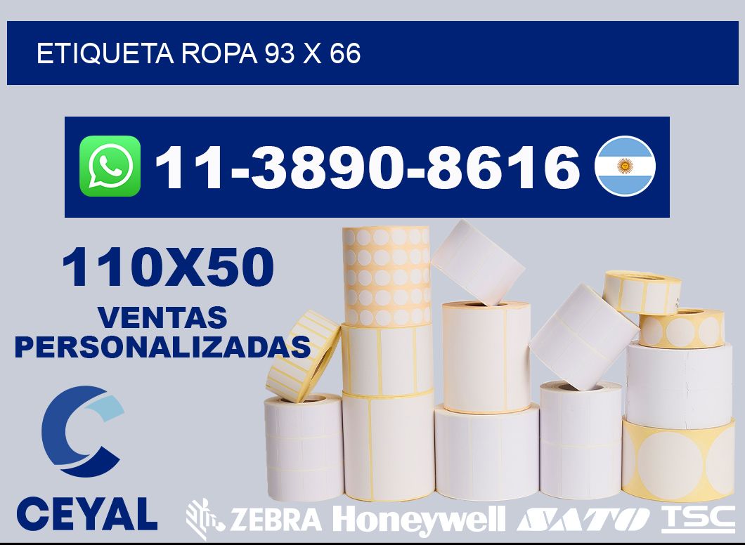 etiqueta ropa 93 x 66