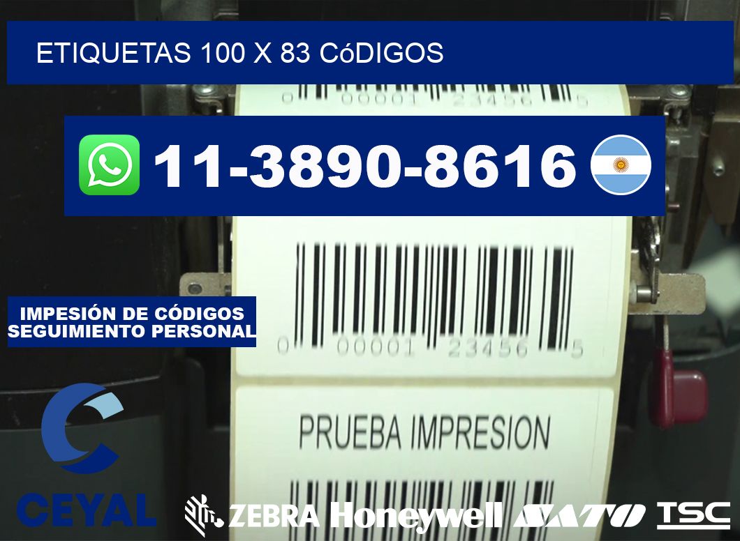 etiquetas 100 x 83 códigos