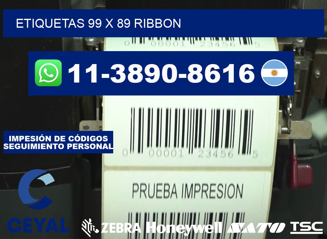 etiquetas 99 x 89 ribbon