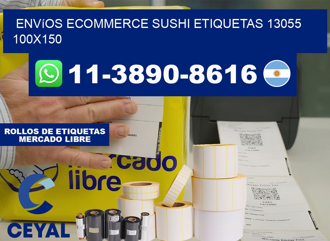 Envíos Ecommerce sushi etiquetas 13055 100×150