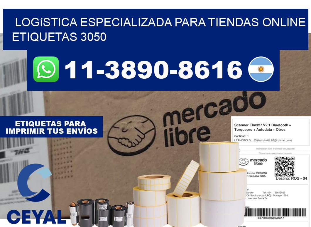Logística especializada para tiendas online etiquetas 3050