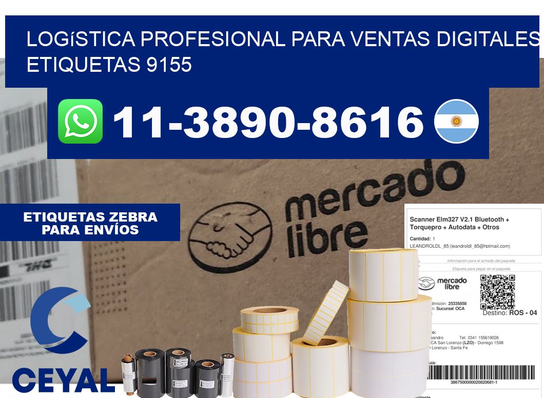Logística profesional para ventas digitales  etiquetas 9155