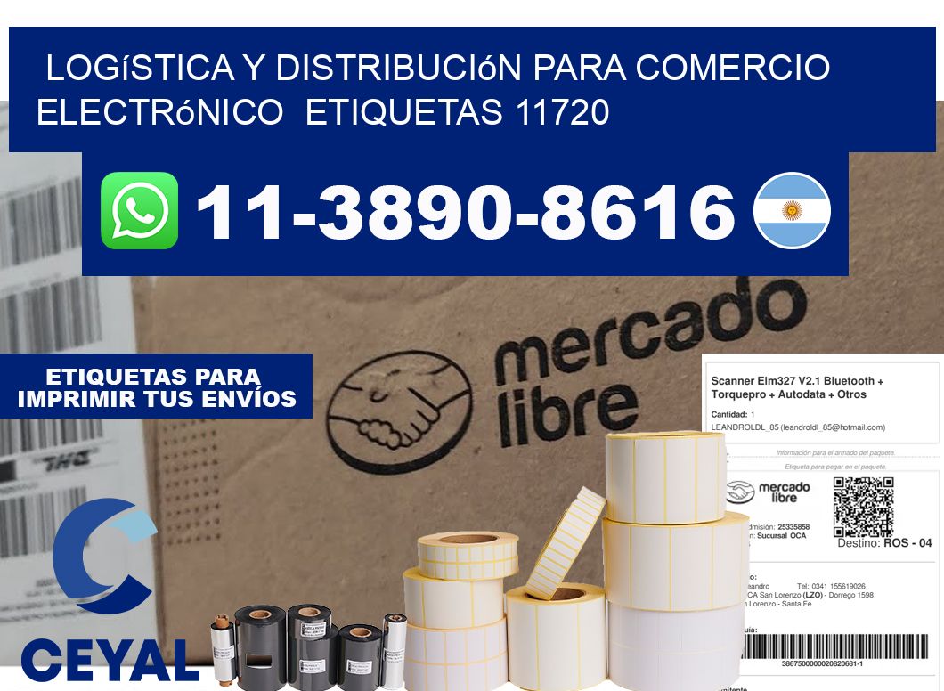 Logística y distribución para comercio electrónico  etiquetas 11720
