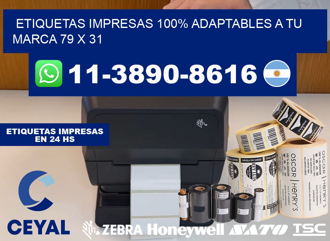 etiquetas impresas 100% adaptables a tu marca 79 x 31