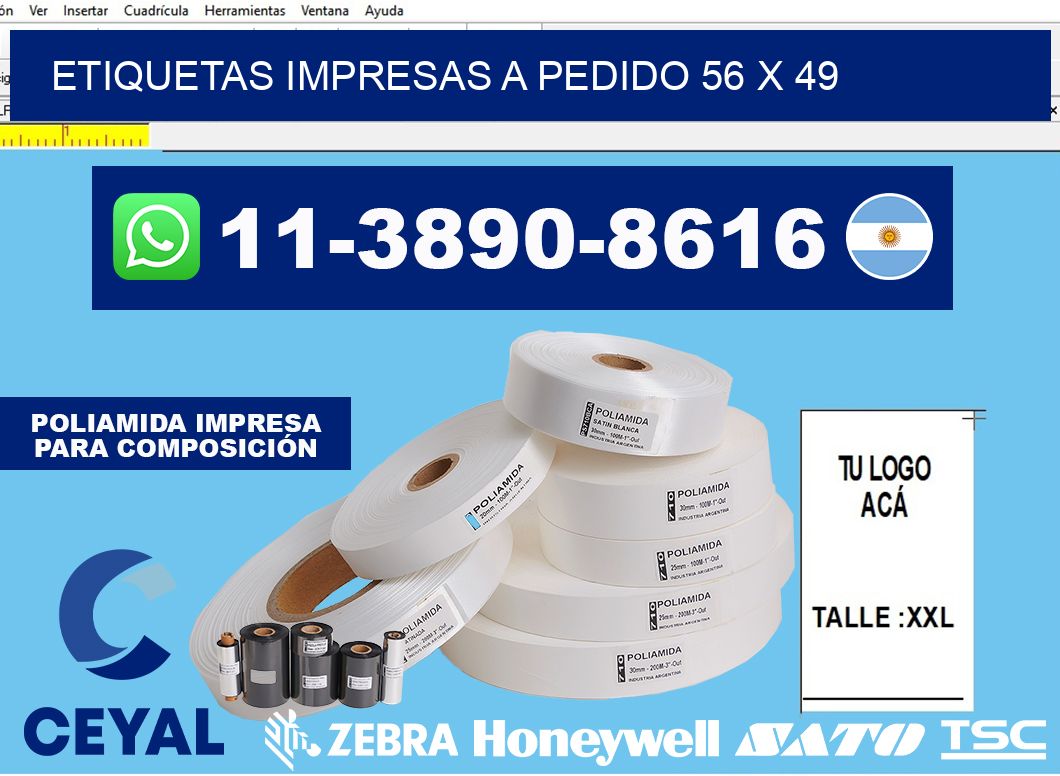 etiquetas impresas a pedido 56 x 49