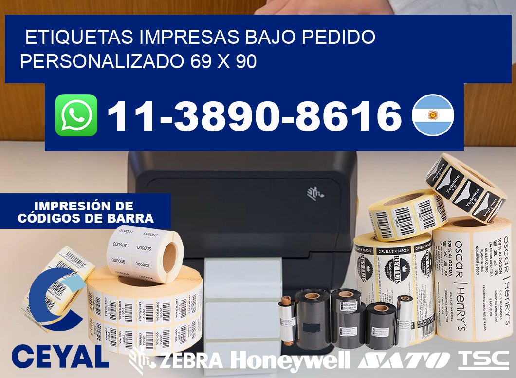 etiquetas impresas bajo pedido personalizado 69 x 90