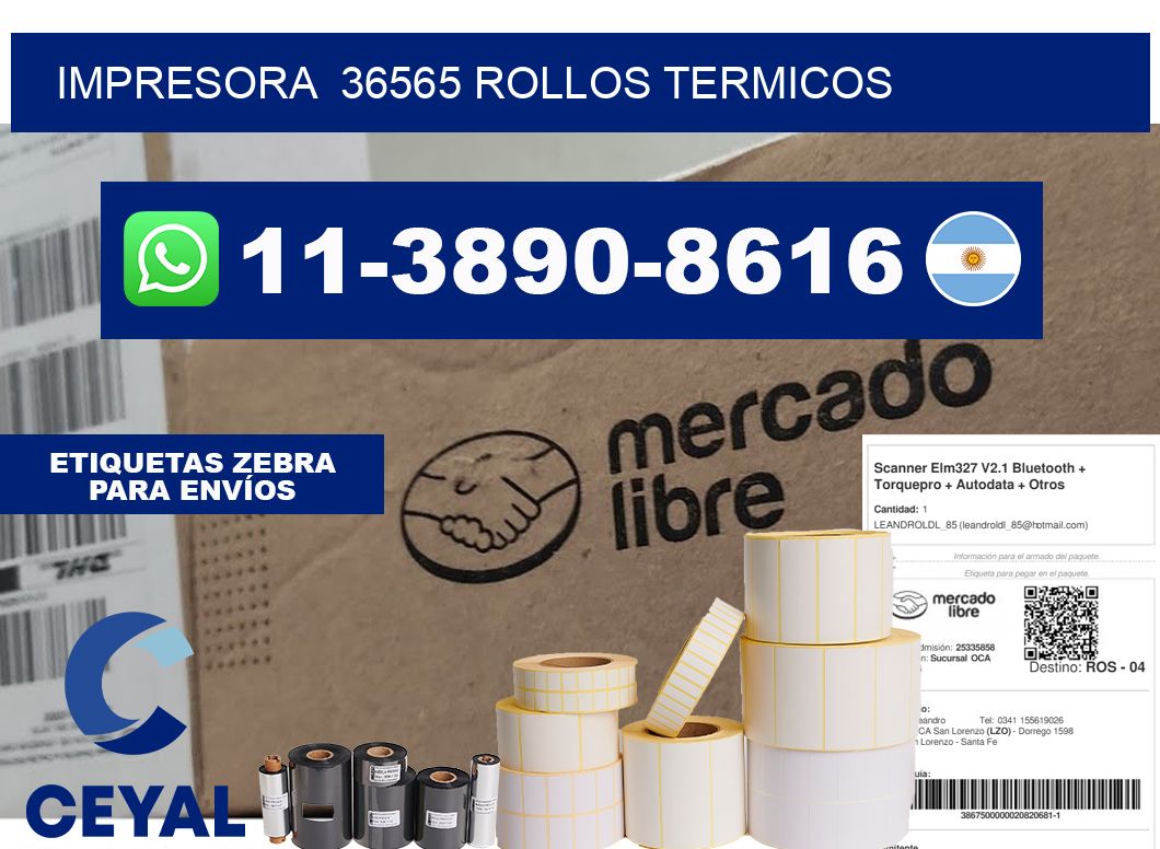 impresora  36565 rollos termicos