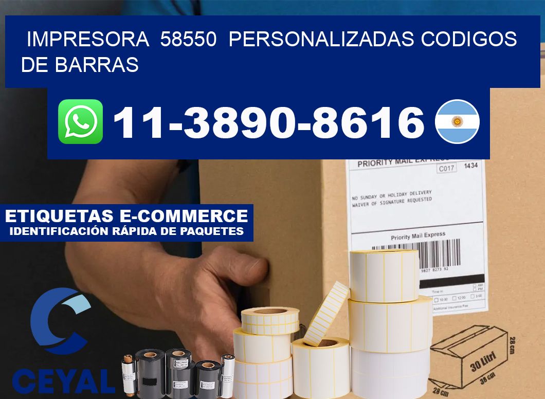 impresora  58550  personalizadas codigos de barras