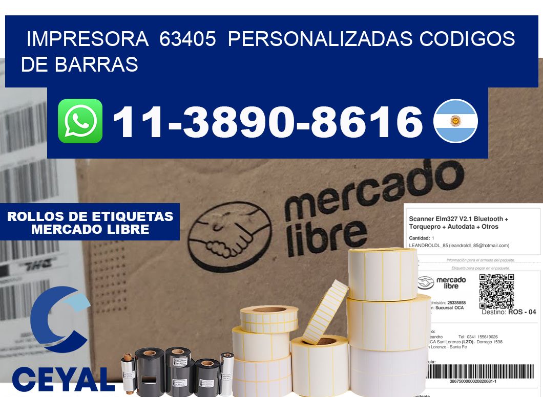 impresora  63405  personalizadas codigos de barras
