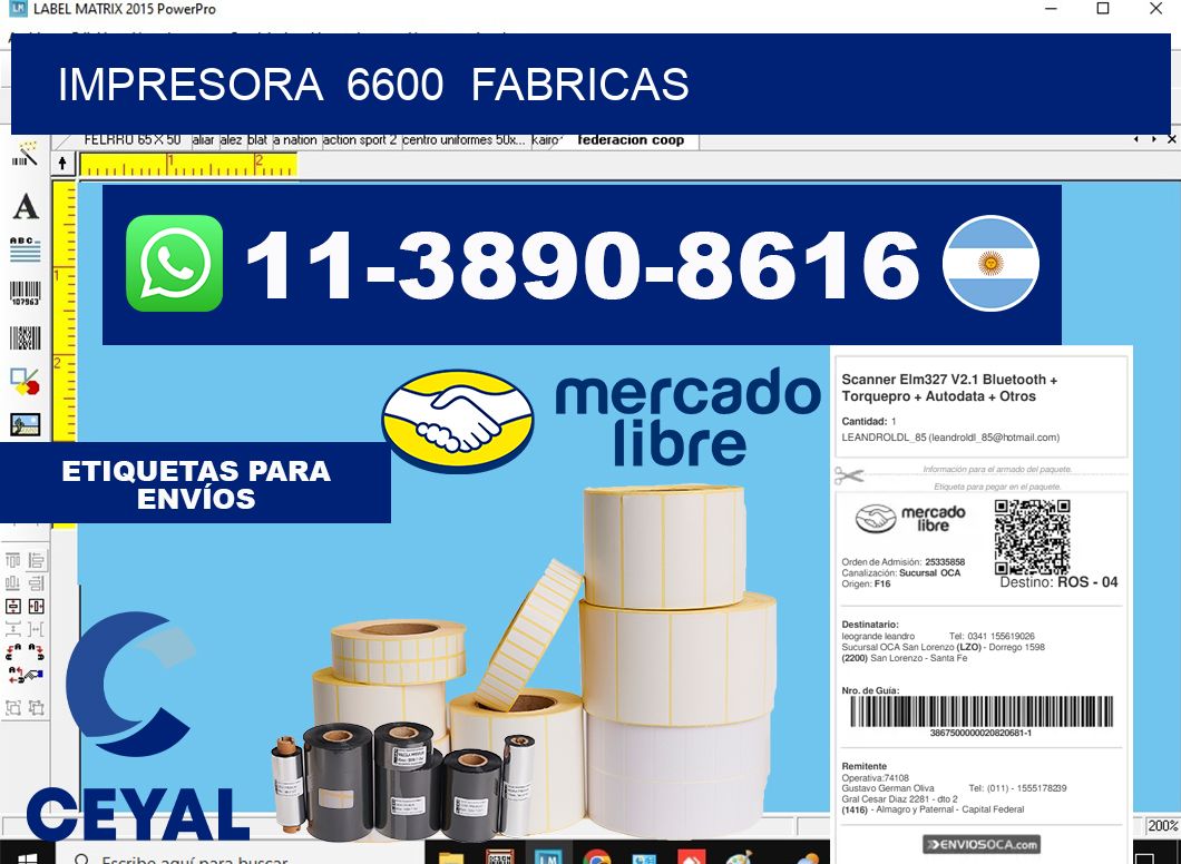 impresora 6600 fabricas