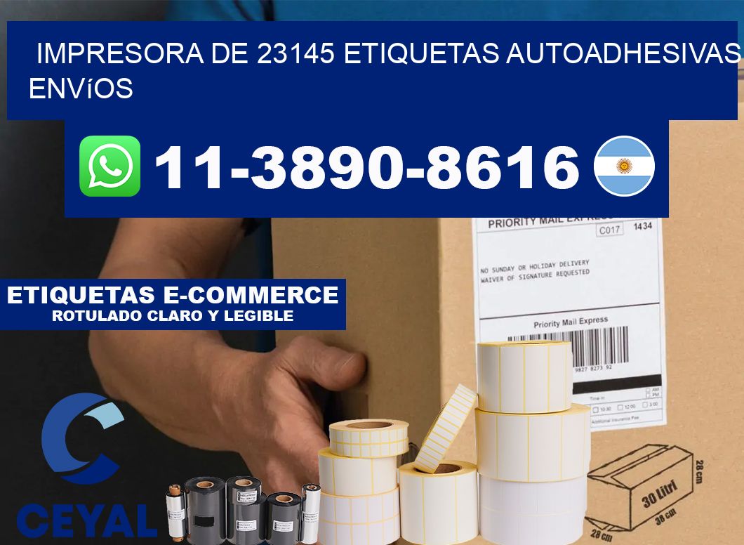 impresora de 23145 etiquetas autoadhesivas envíos