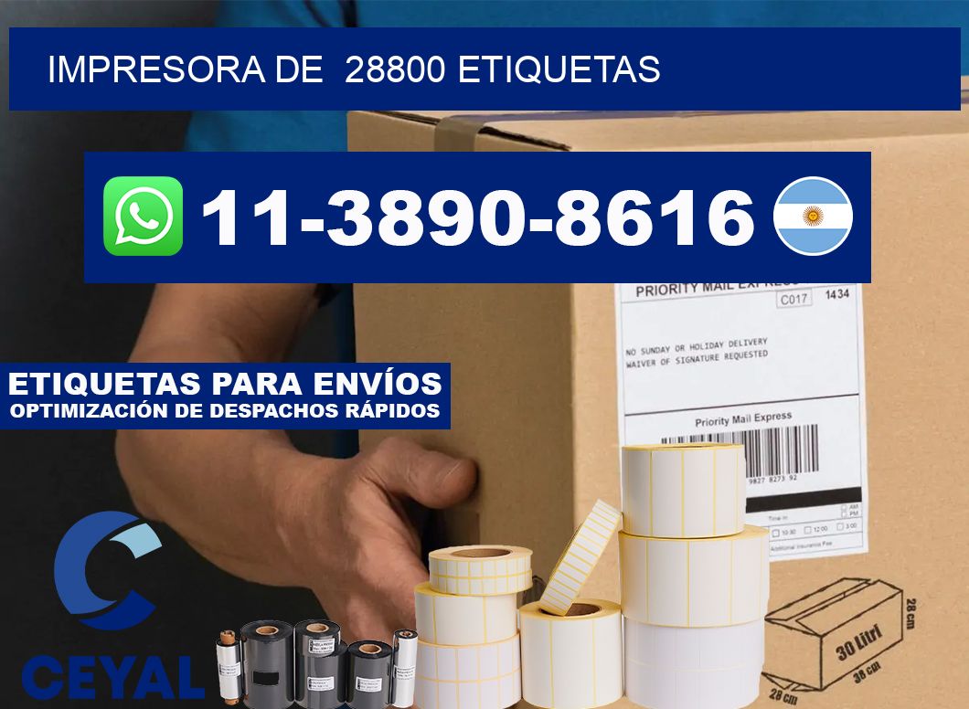 impresora de  28800 etiquetas