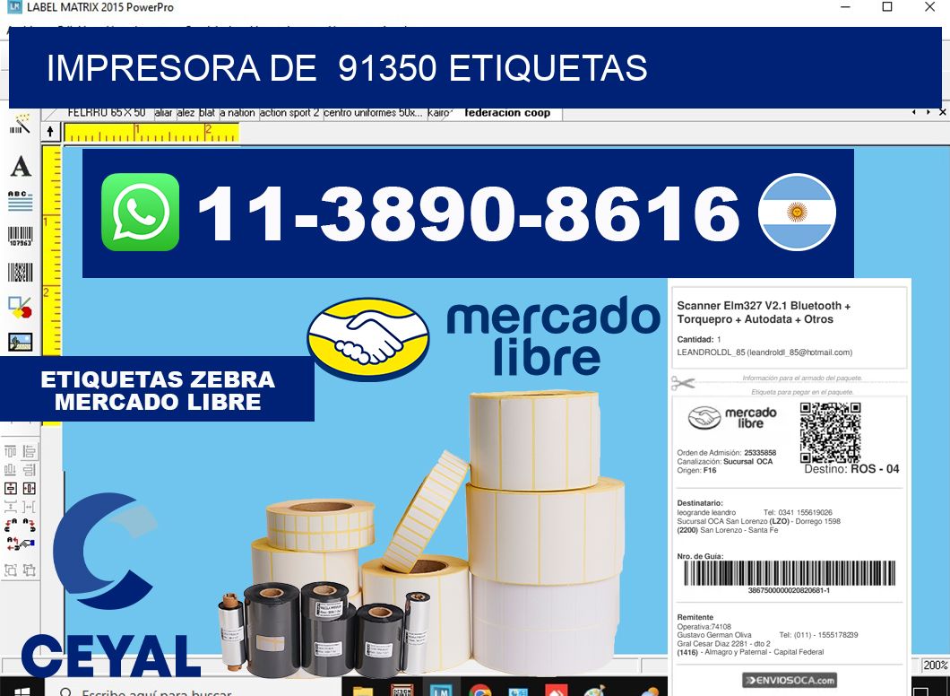 impresora de 91350 etiquetas