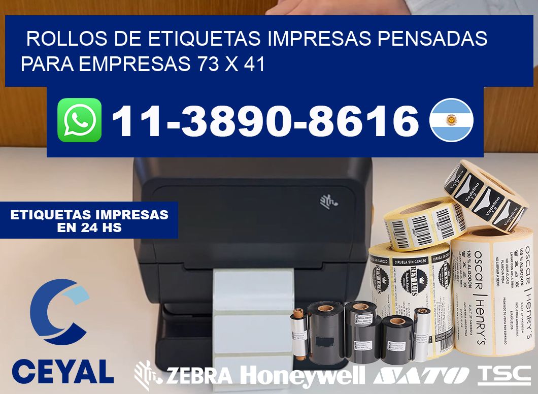 rollos de etiquetas impresas pensadas para empresas 73 x 41