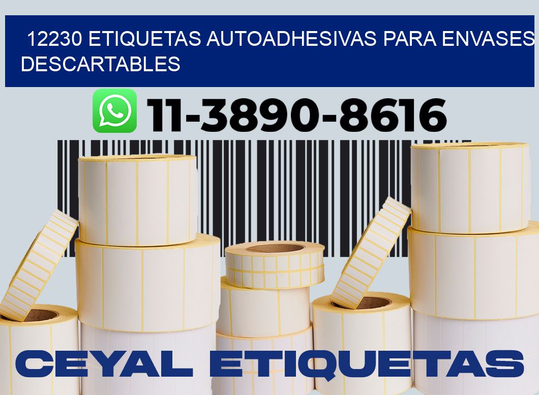 12230 etiquetas autoadhesivas para envases descartables