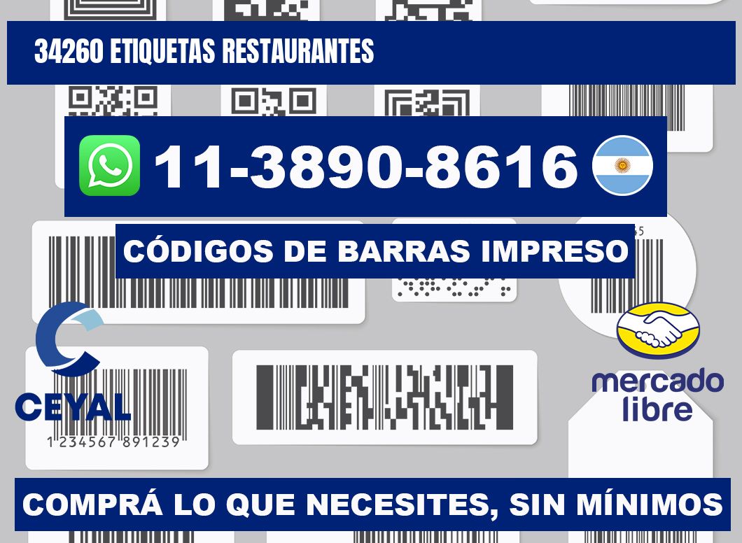 34260 etiquetas restaurantes