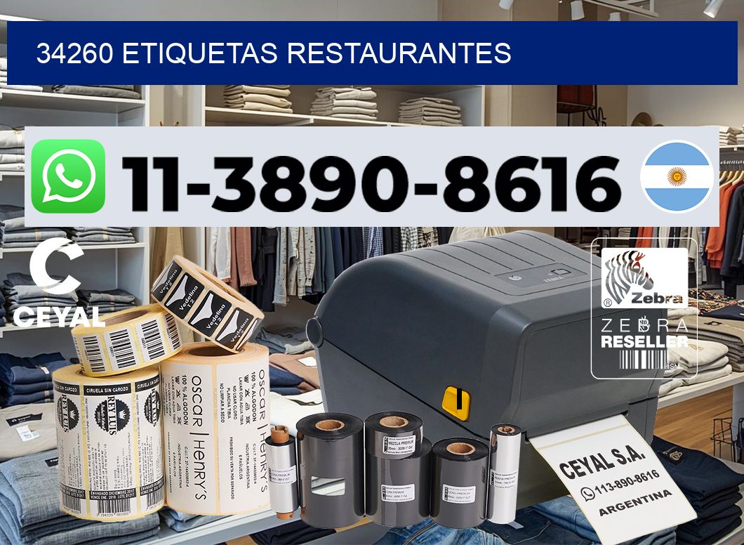 34260 etiquetas restaurantes