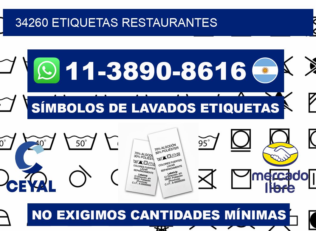 34260 etiquetas restaurantes