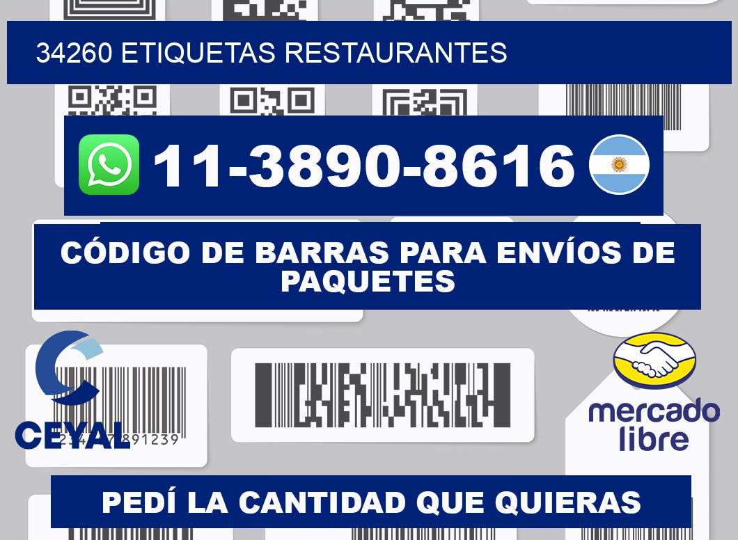 34260 etiquetas restaurantes
