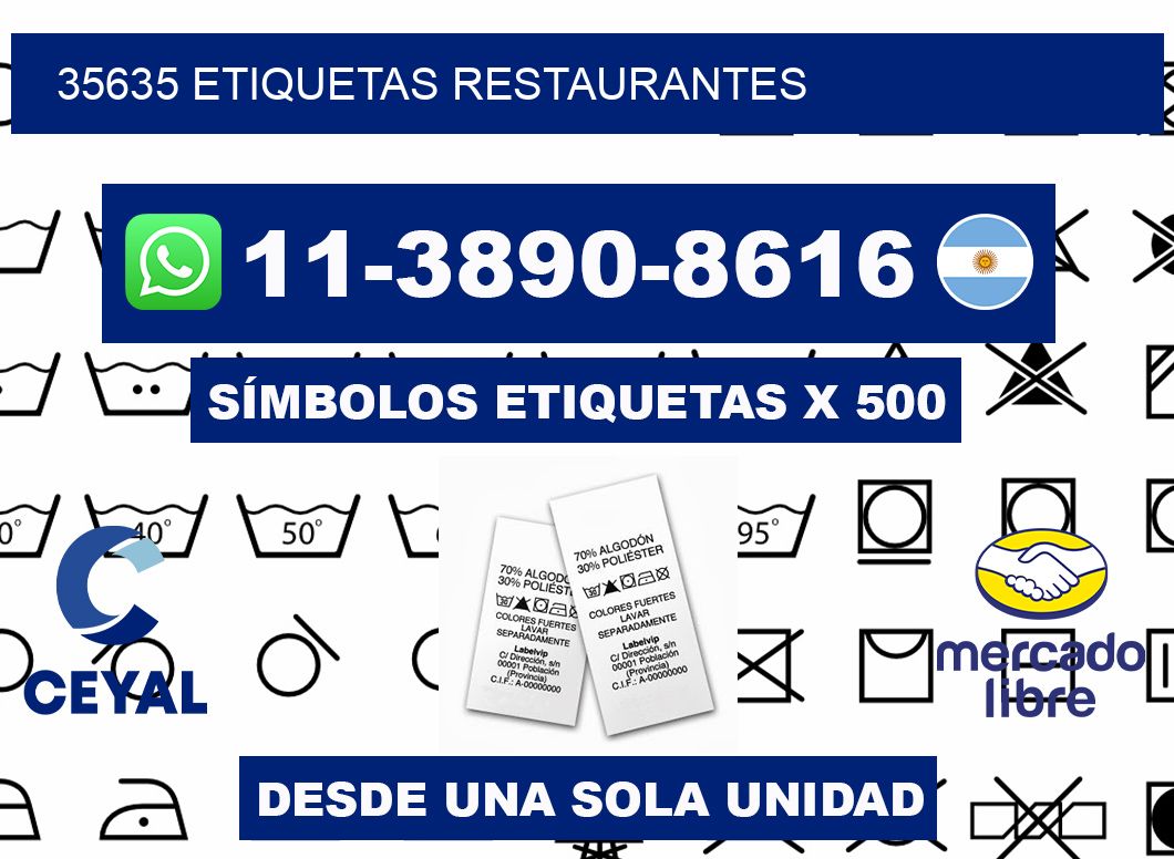 35635 etiquetas restaurantes