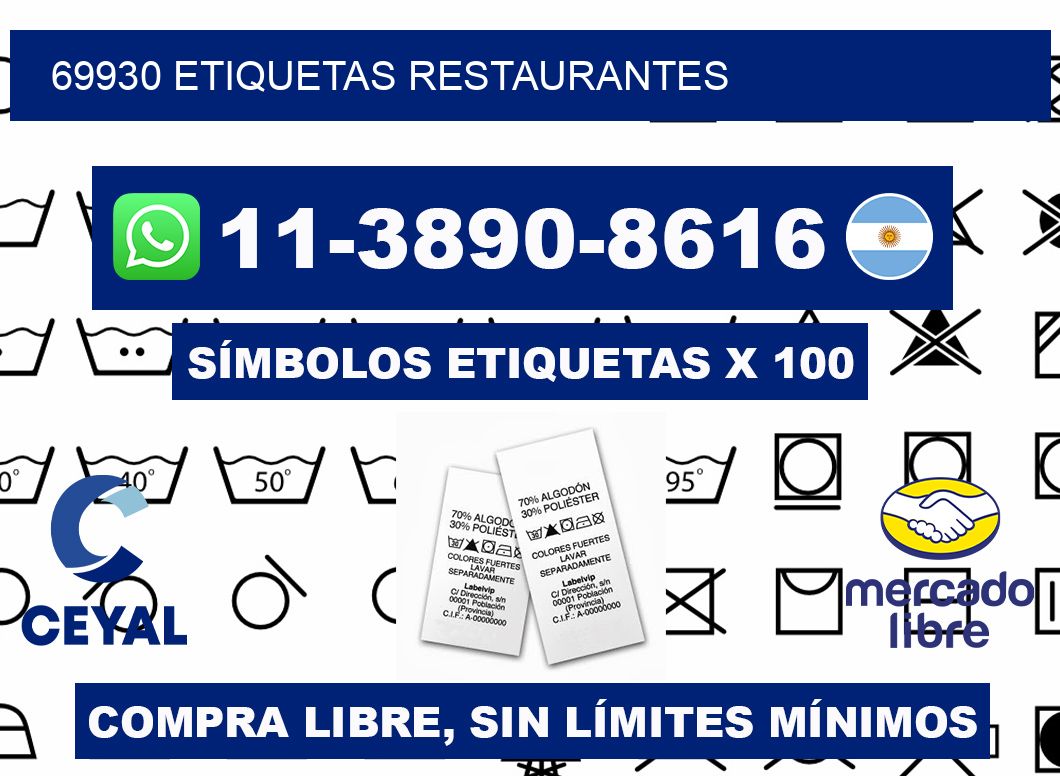 69930 etiquetas restaurantes