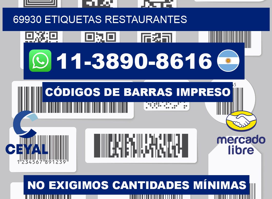 69930 etiquetas restaurantes