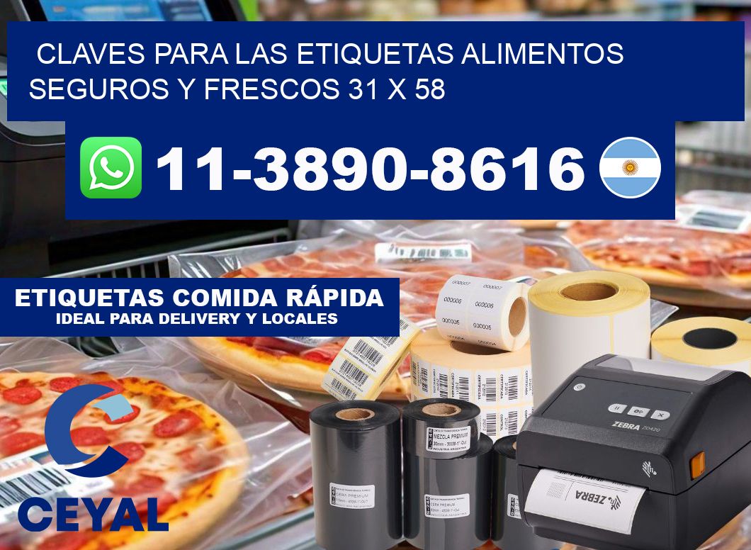 Claves para las etiquetas alimentos seguros y frescos 31 x 58