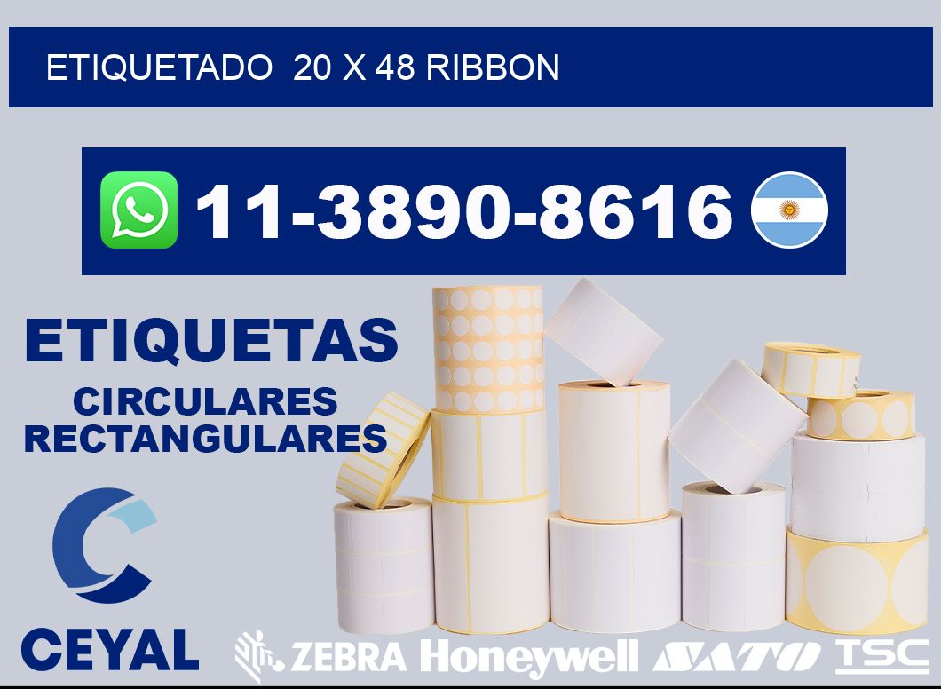 Etiquetado  20 x 48 ribbon