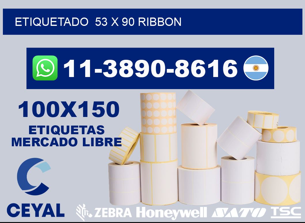 Etiquetado 53 x 90 ribbon