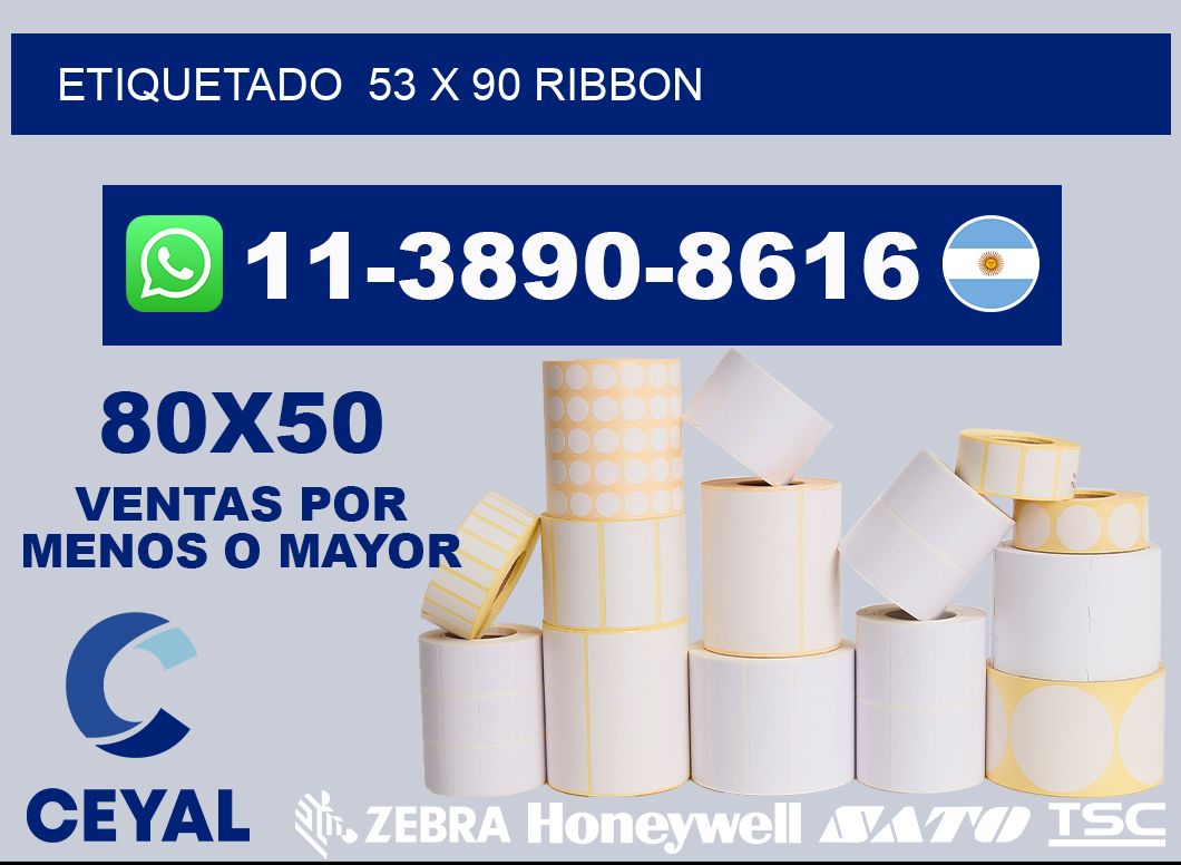 Etiquetado 53 x 90 ribbon