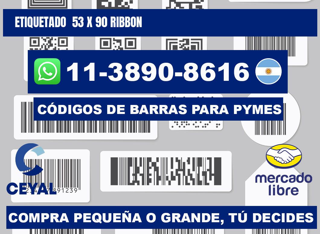 Etiquetado 53 x 90 ribbon