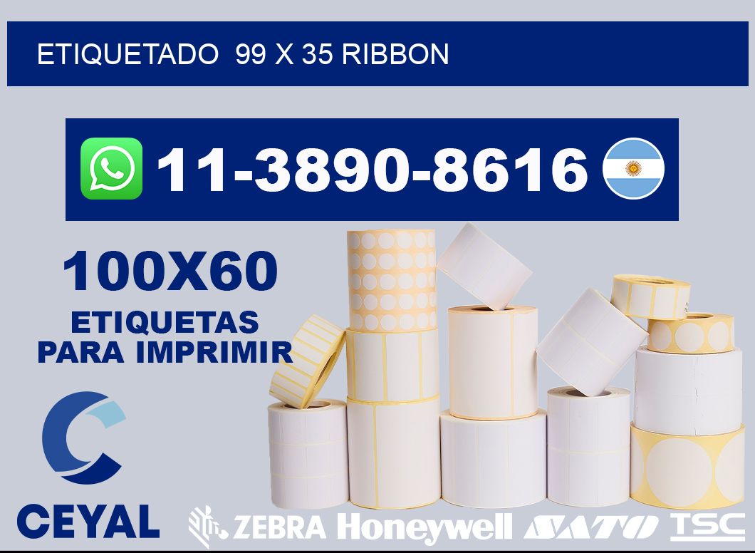 Etiquetado  99 x 35 ribbon