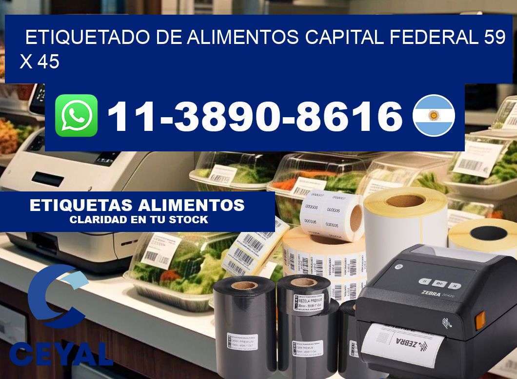 Etiquetado de alimentos capital federal 59 x 45