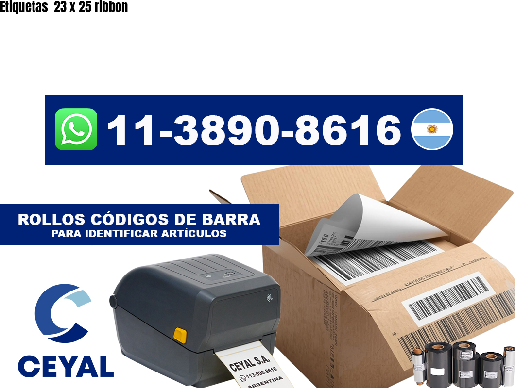 Etiquetas  23 x 25 ribbon