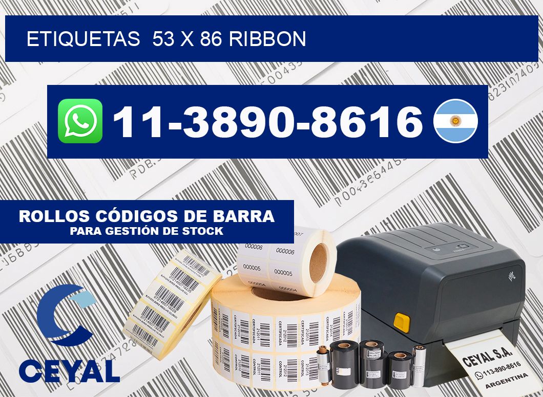 Etiquetas  53 x 86 ribbon