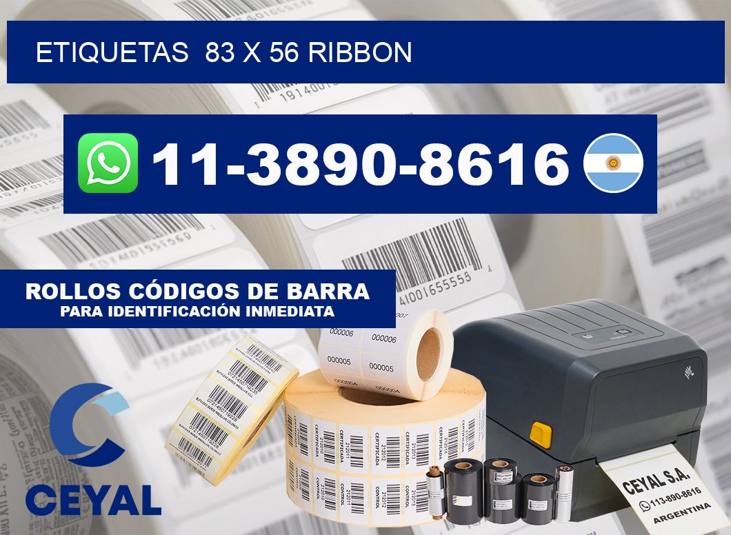 Etiquetas  83 x 56 ribbon