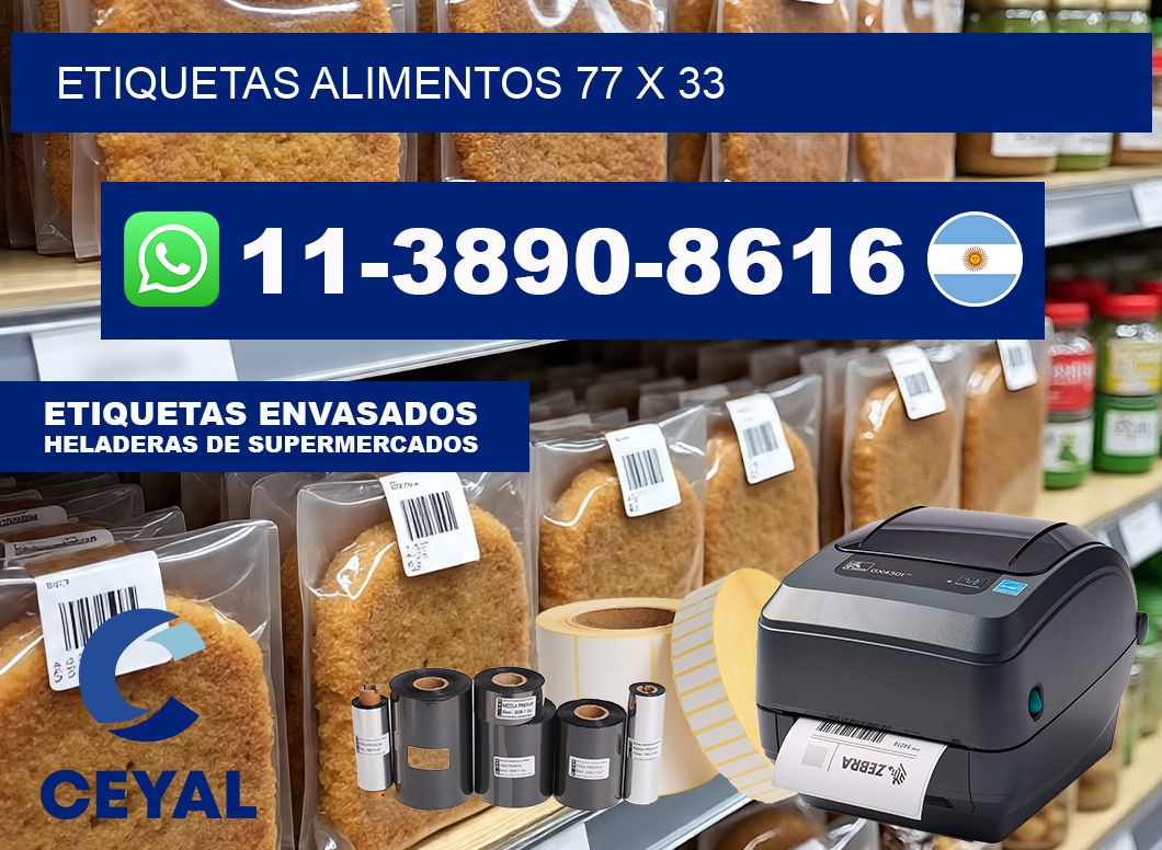 Etiquetas alimentos 77 x 33