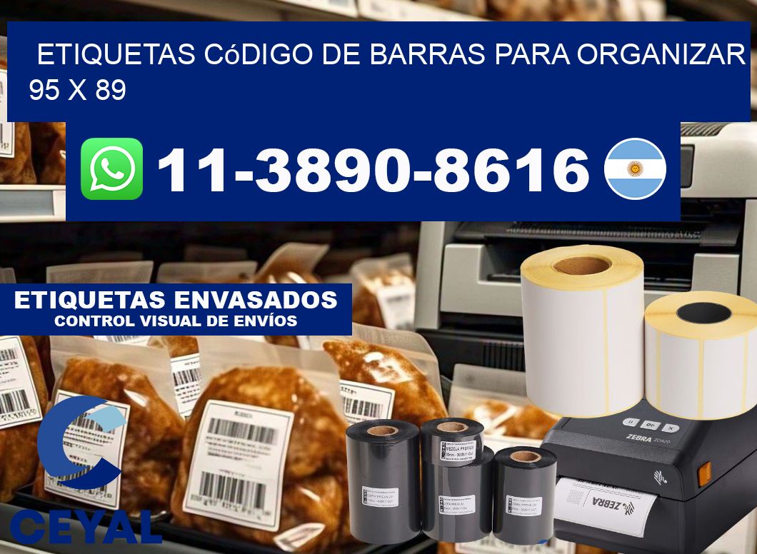 Etiquetas código de barras para organizar 95 x 89