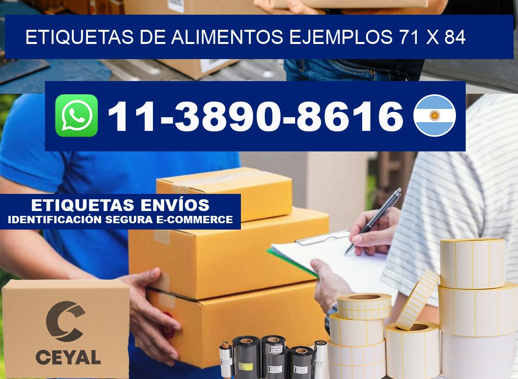 Etiquetas de alimentos ejemplos 71 x 84