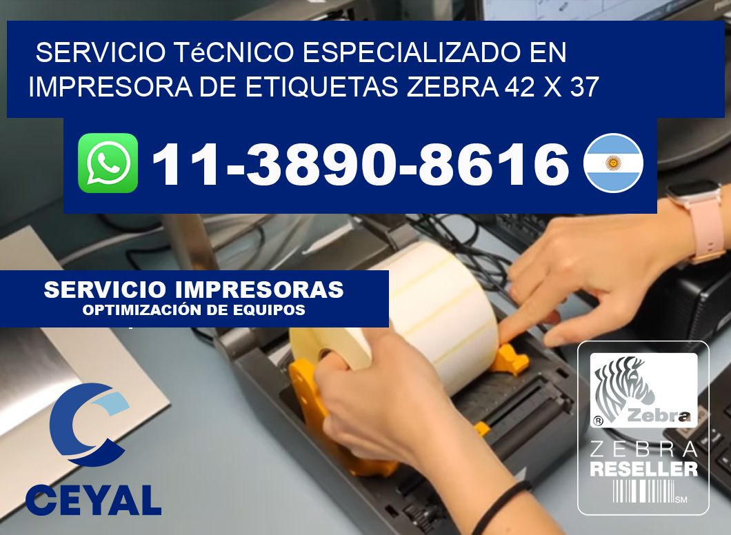 Servicio Técnico Especializado en Impresora de Etiquetas Zebra 42 x 37