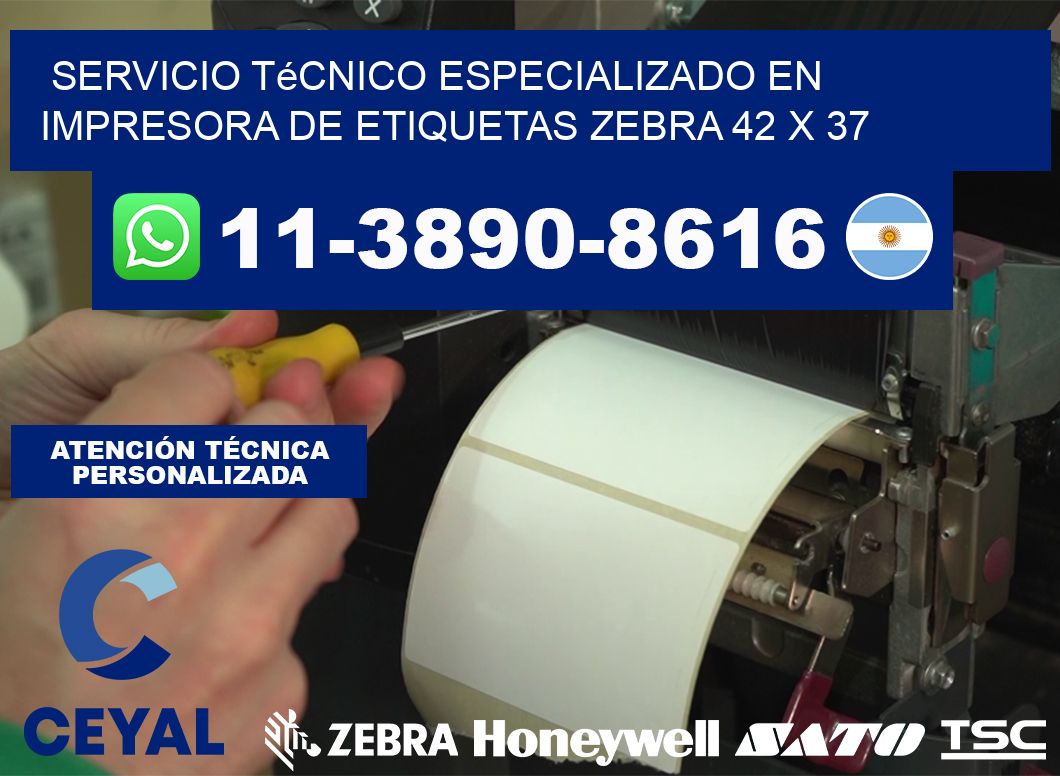 Servicio Técnico Especializado en Impresora de Etiquetas Zebra 42 x 37