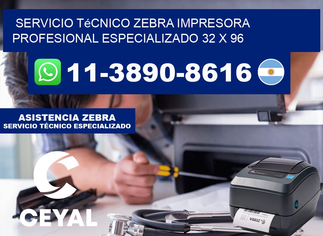 Servicio Técnico Zebra Impresora Profesional Especializado 32 x 96