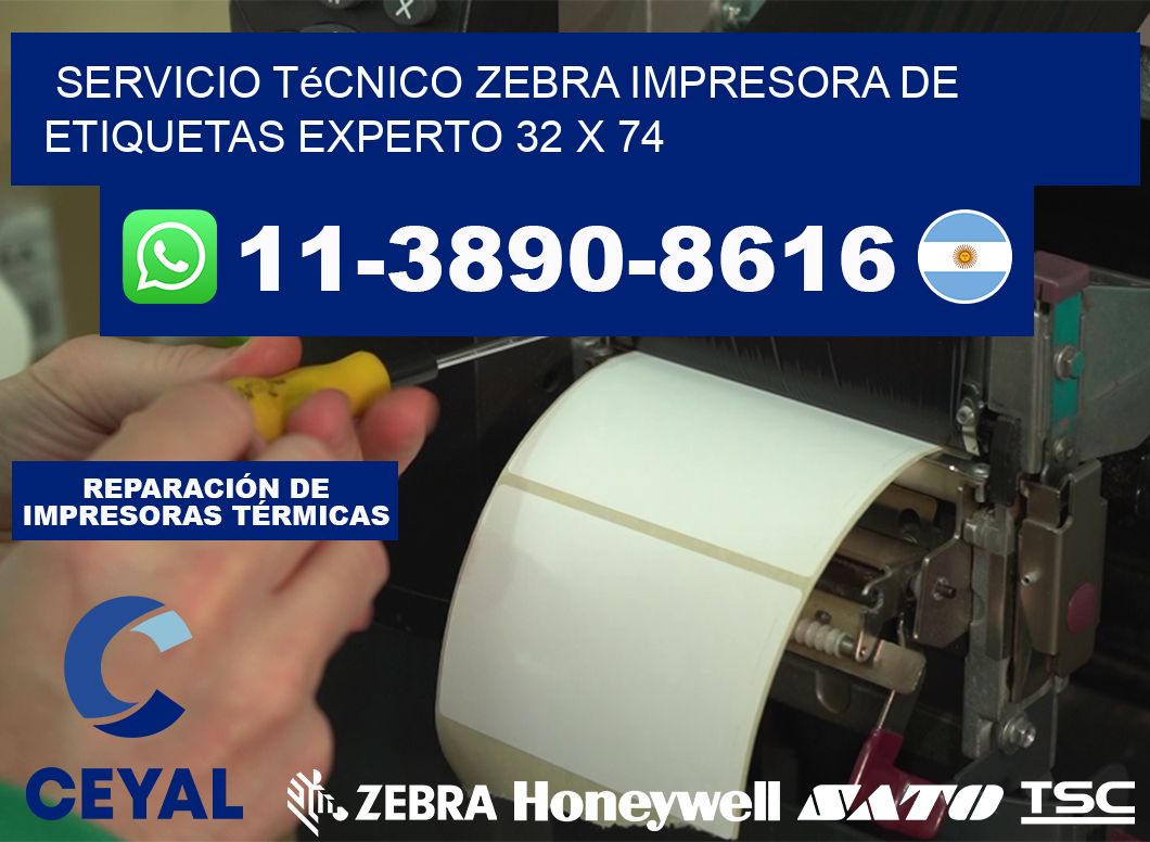 Servicio Técnico Zebra Impresora de Etiquetas Experto 32 x 74