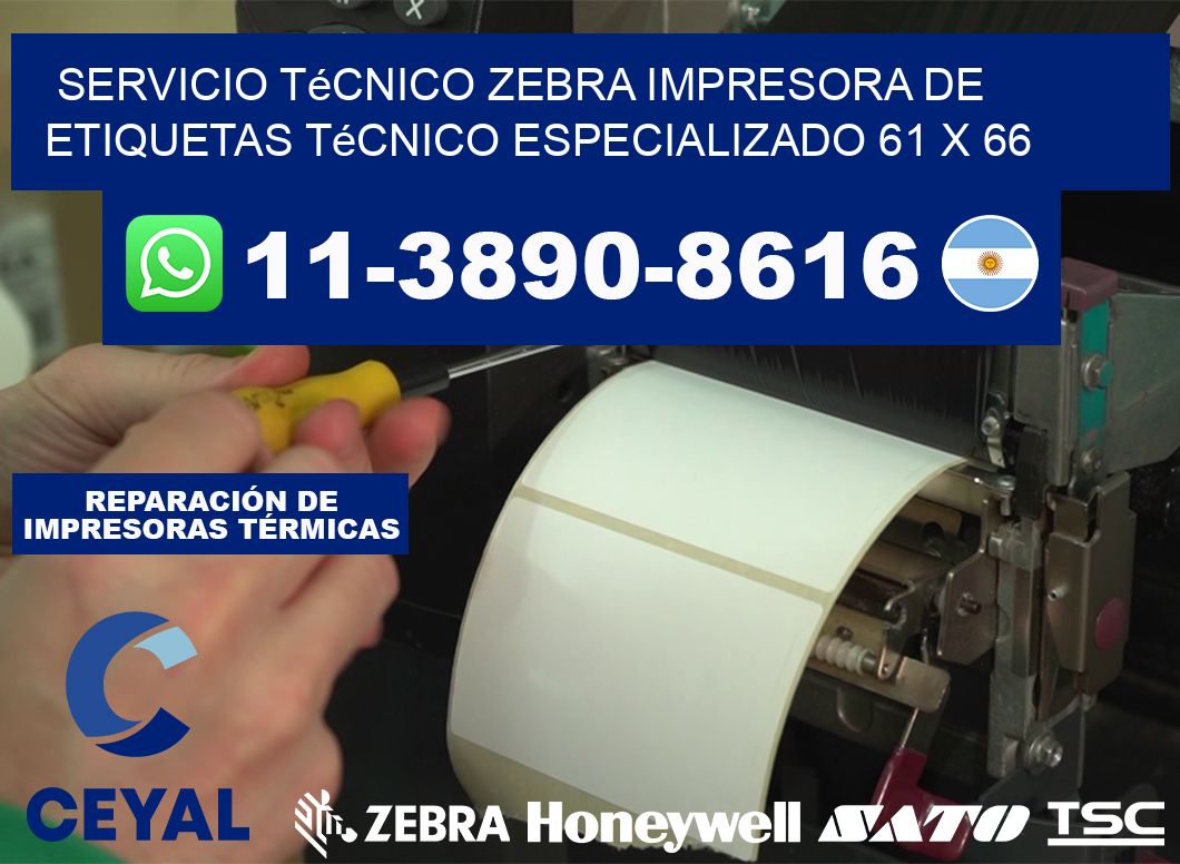 Servicio Técnico Zebra Impresora de Etiquetas Técnico Especializado 61 x 66
